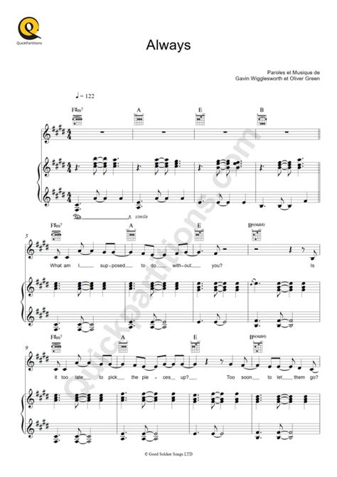 Image result for Always Piano Tutorial