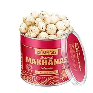 Crispy City Handpicked Roasted Lebanese Flavoured Makhanas, Lotus Seeds ...