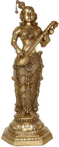 Buy Exotic India Large Size Celestial Nymph Playing on Vina - Brass ...