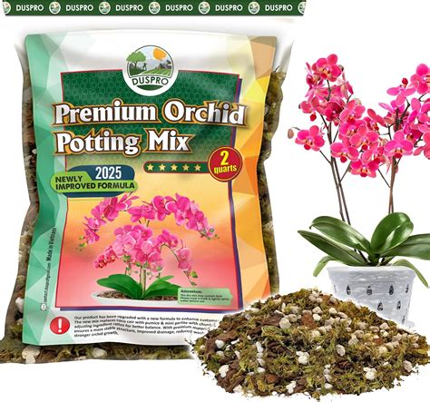 [Upgraded] DUSPRO Orchid Potting Mix for Repotting with Forest Moss ...