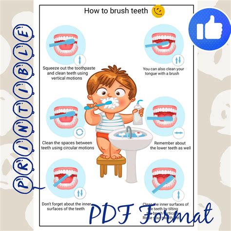 Printable Pictures Of Brushing Teeth