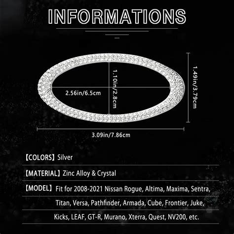 Buy CARFIB for Ford Bling Accessories Steering Wheel Emblem interior ...