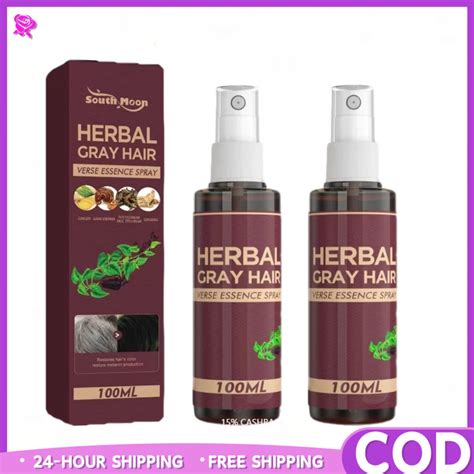 Herbal Cray Hair Blackening Spray Japan 100ml Gray Hair Treatment ...