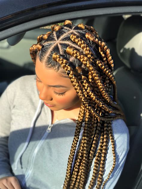 Jumbo sized Box Braids - Blonde Box Braids - Protective Style | Box ...