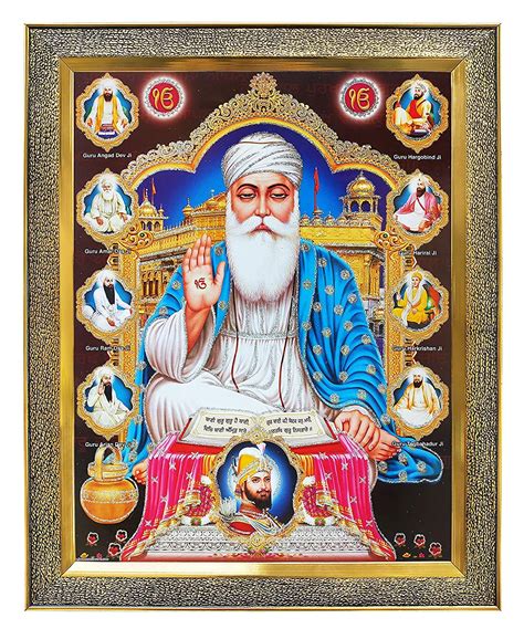 Buy All Ten Sikh Gurus Painting, Guru Nanak dev ji and Guru Govind ...