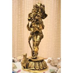 Brass Dancing Panchamukhi Ganesha Idol – ArtyCraftz - Online Shopping ...