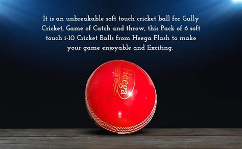 Heega ™ I 10 Cricket Soft Synthetic Ball (Pack of 6) : Amazon.in ...