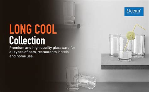 Buy Ocean Long Cool,245 Ml. | Soda Lime Glass | Set of 6 | Clear ...