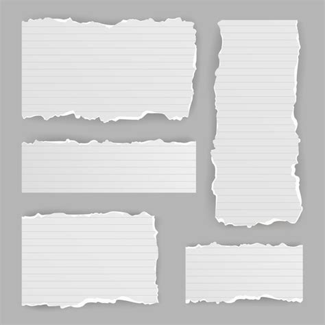 Realistic torn paper set | Free Vector