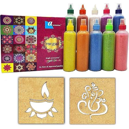 Buy GameReserves Glitter Rangoli Powder Bottles for Floor,Kolam Powde ...