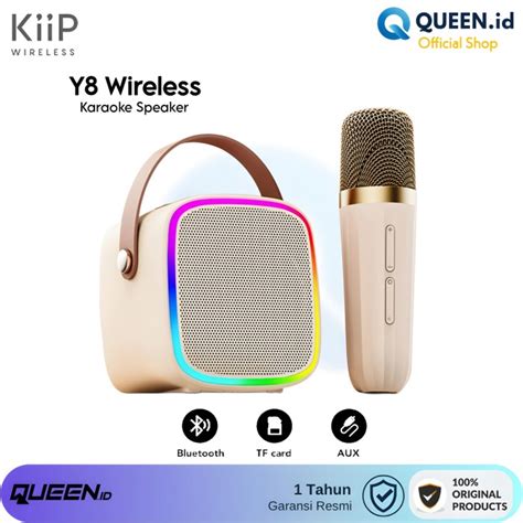 Jual KiiP Y8 Wireless Portable Bluetooth Speaker Karaoke Mic RGB Light ...