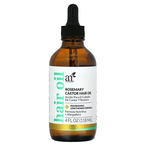 Artnaturals Organic Rosemary & Castor Hair Growth Oil, Nourishing ...
