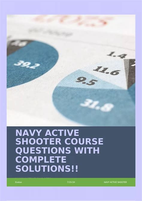NAVY ACTIVE SHOOTER COURSE QUESTIONS WITH COMPLETE SOLUTIONS!! - NAVY ...