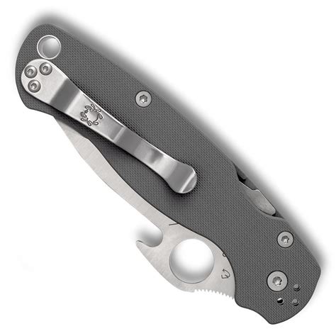 Spyderco Exclusive Dark Gray G10 Para Military 2 Emerson Opener, Satin ...