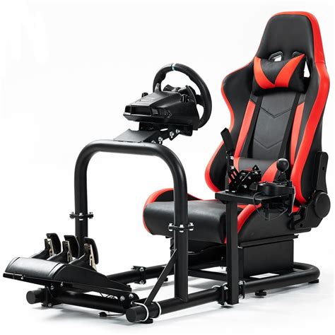 Marada Racing Simulator Cockpit Stand,with Red Seat Racing Wheel Stand ...