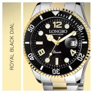 LONGBO Master Royale Stainless Steel Blue Dial Silver Band Luxury ...