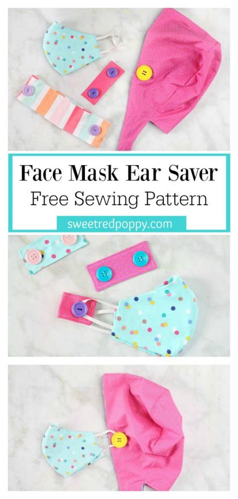 Image result for Ear Loop Face Mask Free Pattern