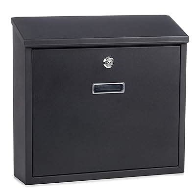 OCCO Arvika Black Wall Mounted Lockable Mailbox - Outdoor India | Ubuy
