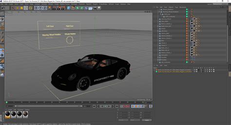 3D Sport Car Porsche 911 2024 Black Rigged for Cinema 4D model | 3D ...