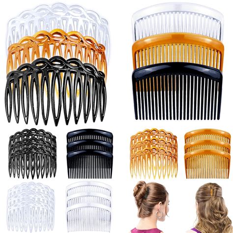 24 Pieces Hair Side Combs French Twist Hair Combs Lightweight Plastic ...