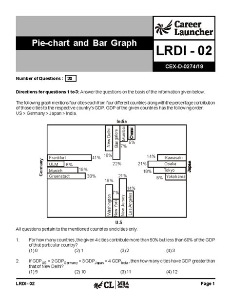 LRDI-02 Pie Chart Bar Graph with Solutions - LRDI - 02 Page 1 Pie-chart ...