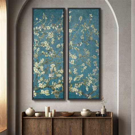 Lark Manor™ Vintage Almond Blossom Wall Art - 20x60 inches Framed ...