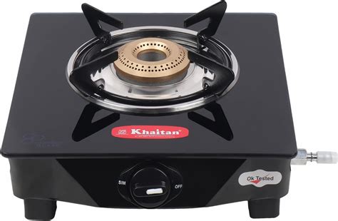 Lifelong LLGS201 Open Single Burner Glass Gas Stove (Black, 27 x 29 x 9 ...