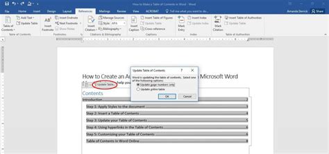 Image result for Microsoft Word Table of Contents Template