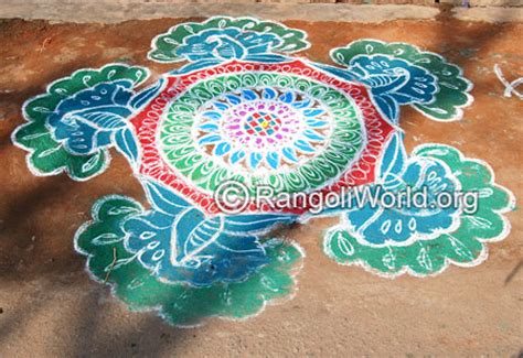 Peacock rangoli designs collection