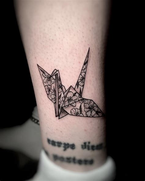 Origami Paper Crane Tattoo Meaning at Adelina Simmons blog