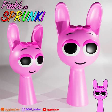 Characters & Creatures STL Download - PINKI SPRUNKI INCREDIBOX PINK ...
