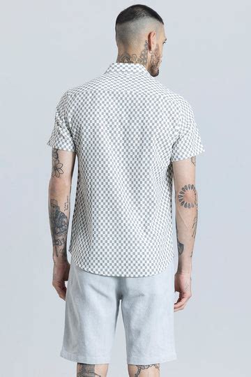 Buy Men's Snug Grey Checked Shirt Online | SNITCH