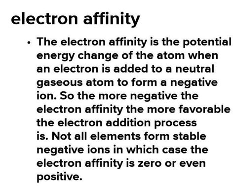 define electron affinity for class 10th CBSE - Brainly.in