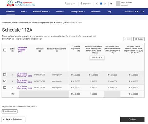 फाइल आईटीआर-2 ऑनलाइन - उपयोगकर्ता पुस्तिका | Income Tax Department