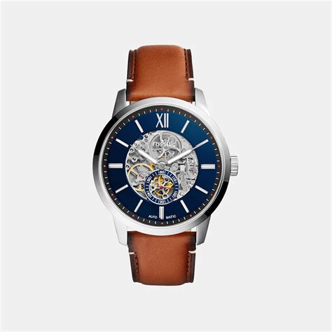 Fossil Men Blue Leather Watch ME3154 – Just In Time
