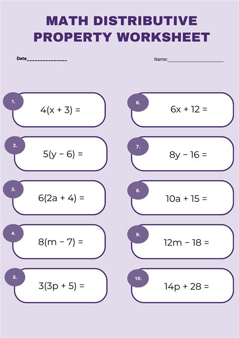 Image result for Distributive Property Practice Worksheet