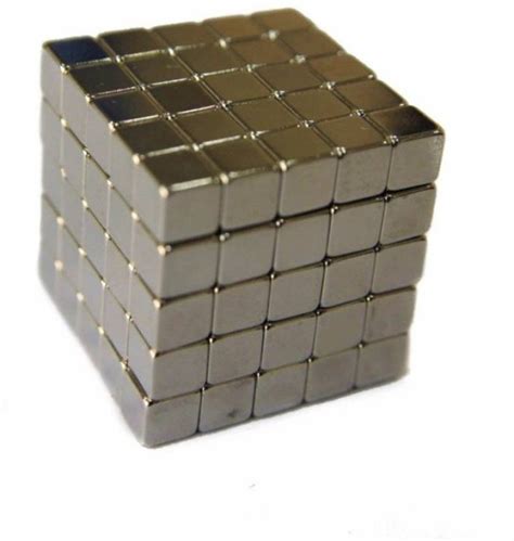 ART IFACT 125 Pieces of 5mm Cube Neodymium Magnets - N52 Cube Magnets ...