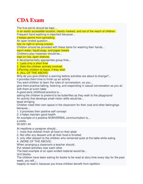 Image result for CDA Exam Study Guide