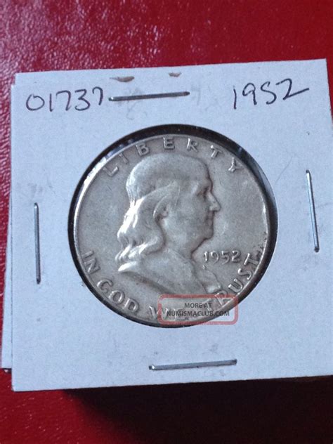 01737 : 1952 - P Silver Franklin Half Dollar Coin :: Numicorp :: Hq