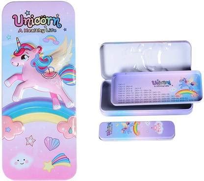 Flipkart.com | WONDER CREATURES Unicorn Unicorn Art Metal Pencil Box - Box