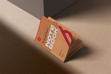 Free A6 Kraft Paper Notebook Mockup – Classic Design | ZippyPixels
