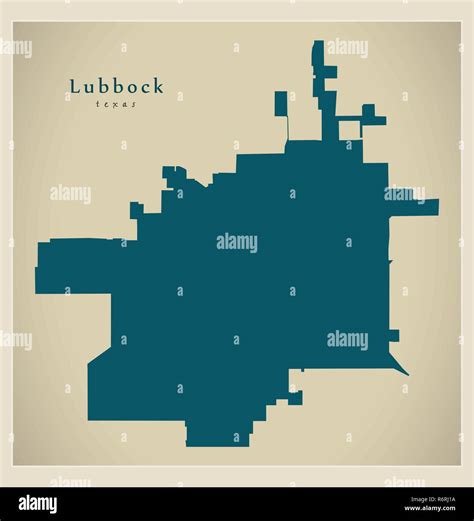 Modern City Map - Lubbock Texas city of the USA Stock Vector Image ...