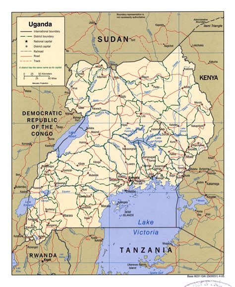map of uganda africa