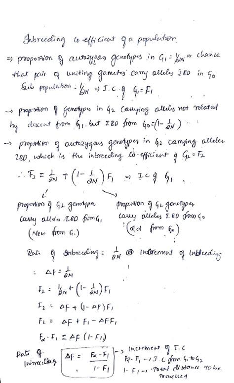 Quantitative Genetics Study Notes - Inbreeding Coefficient Analysis ...