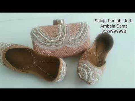Punjabi Juttis with Matching Clutches and Women's Phulkari Dupatta ...