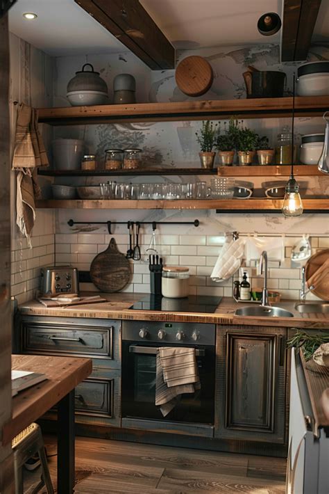 Image result for Rustic Small Kitchen