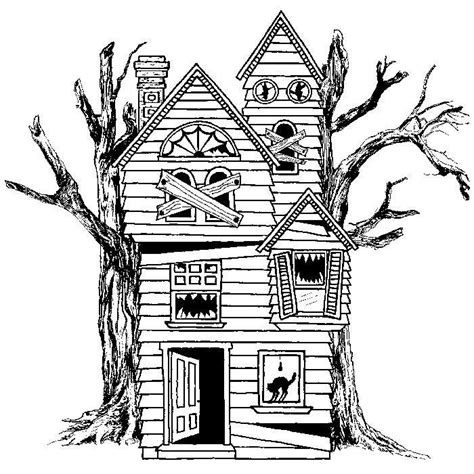 halloween drawing house