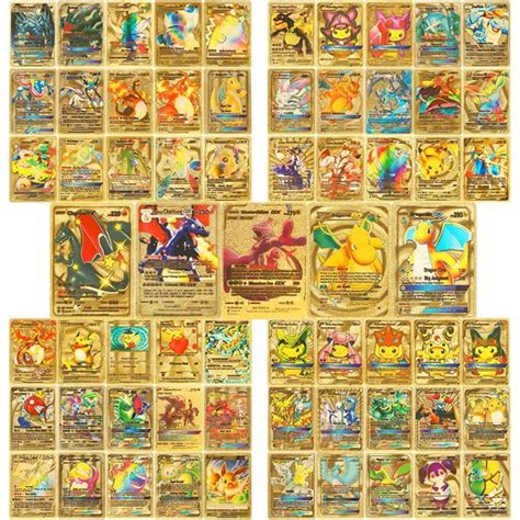 Buy 55PCS Gold Foil Card Assorted Cards Deck Box - No Duplicate Online ...
