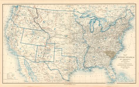 Map of the United States of America, Showing the Boundaries of the ...
