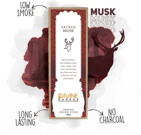 Divine darbar Premium musk fragrance incense stick - Pack of 100g (60 ...